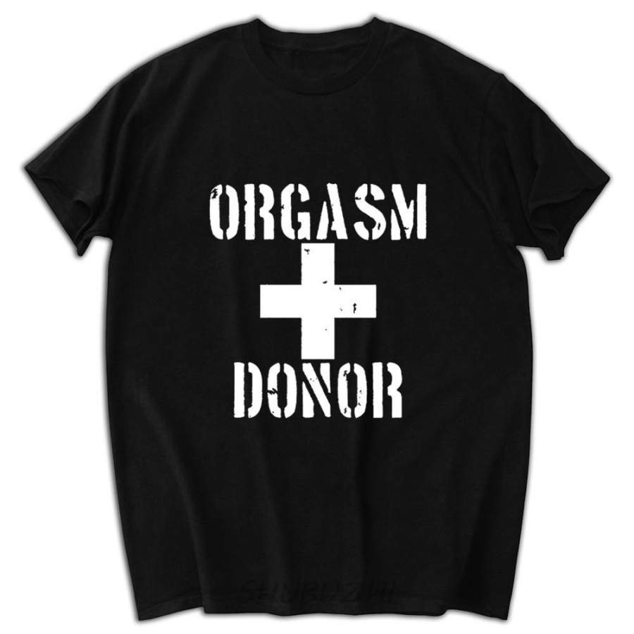 Unique and Top Quality Men Brand Tee Shirt New Fashion Man Animal T-shirt Orgasm Donor Big Size Cotton Tees