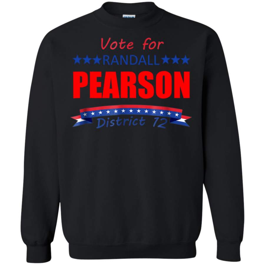 AGR Vote For Randall Pearson District 12 Shirt G180 Gildan Crewneck Pullover Sweatshirt  8 oz.