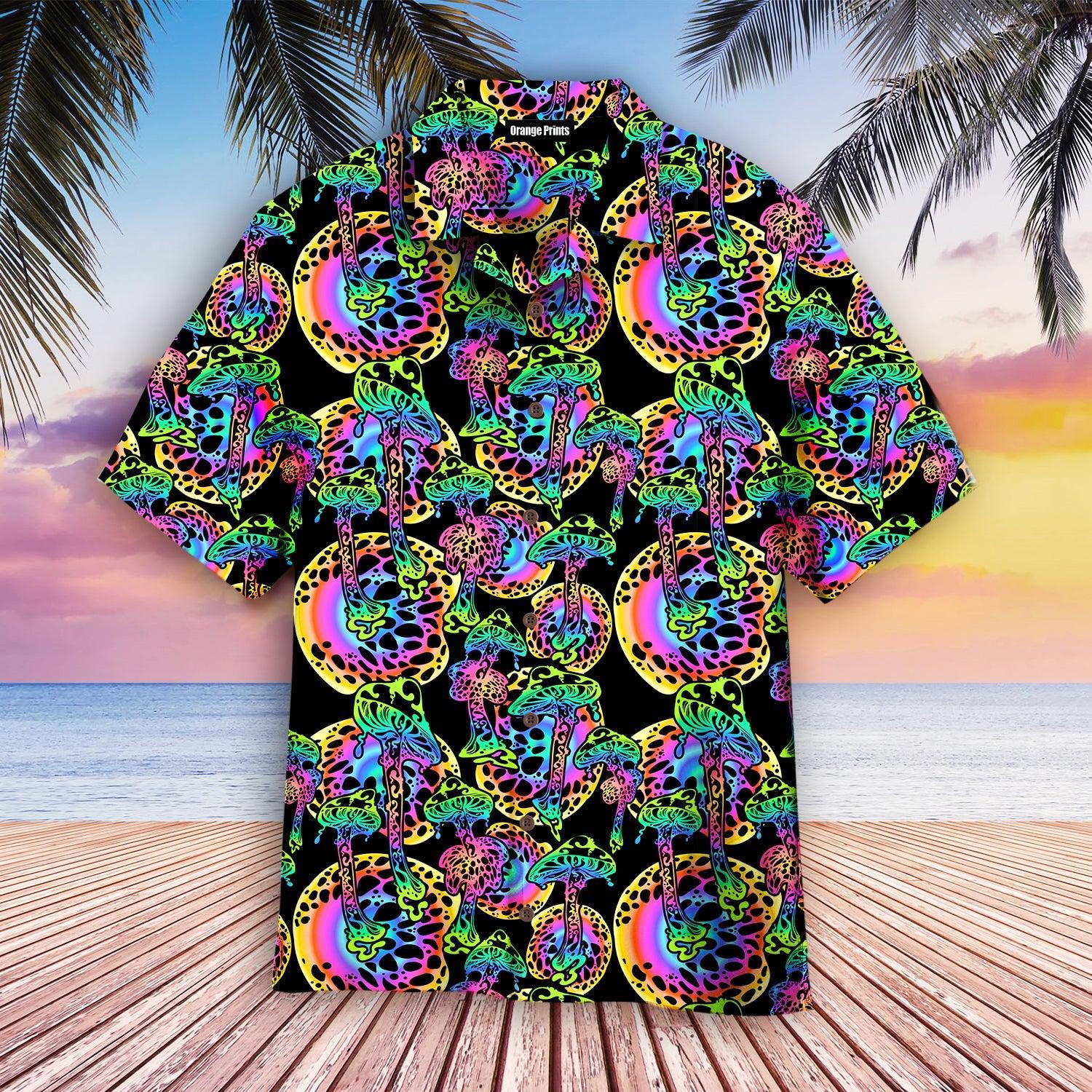 Psychedelic Magic Glowing Mushrooms Hawaii Shirt For Men Women Ha98292