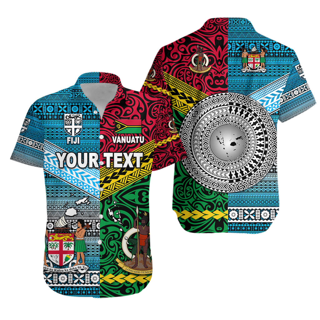 (Custom Personalised) Vanuatu And Fiji Hawaiian Shirt Together – Bright Color Lt8