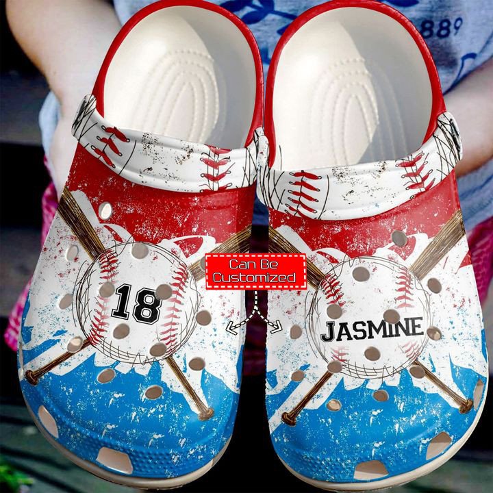 Baseball Crocs – Baseball Personalized Watercolor Clog Shoes For Men And Women