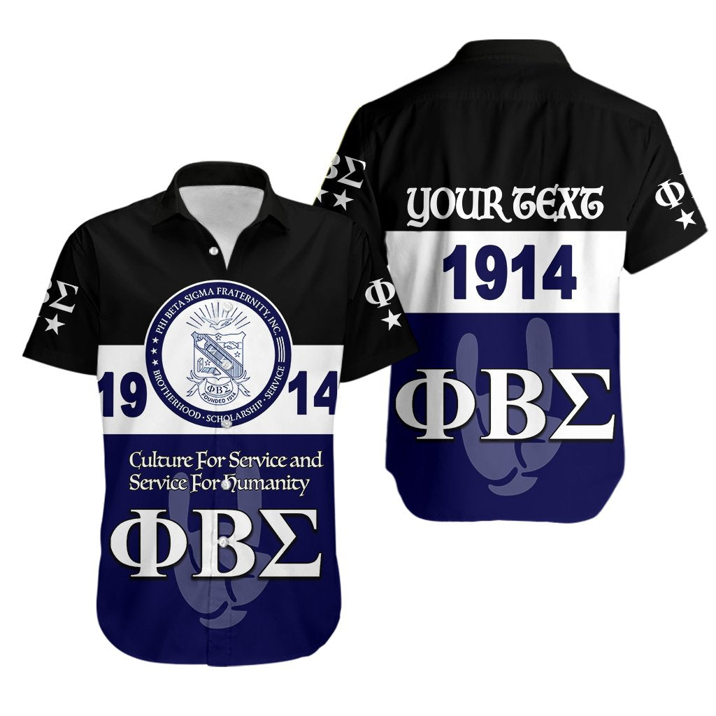 (Custom Personalised) Phi Beta Sigma Hawaiian Shirt 1914 Simple Style Lt6