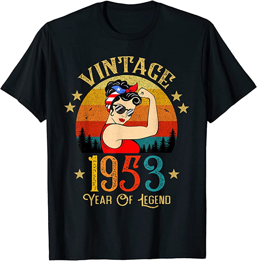 68th Birthday Gift 68 Years Old For Women Retro Vintage 1953 T-Shirt