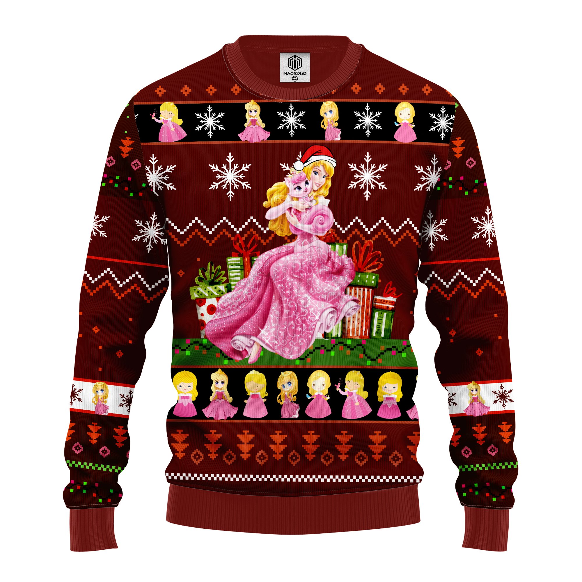 Aurora ugly christmas sweater red brown – Amazing Gift idea – thanksgiving gift