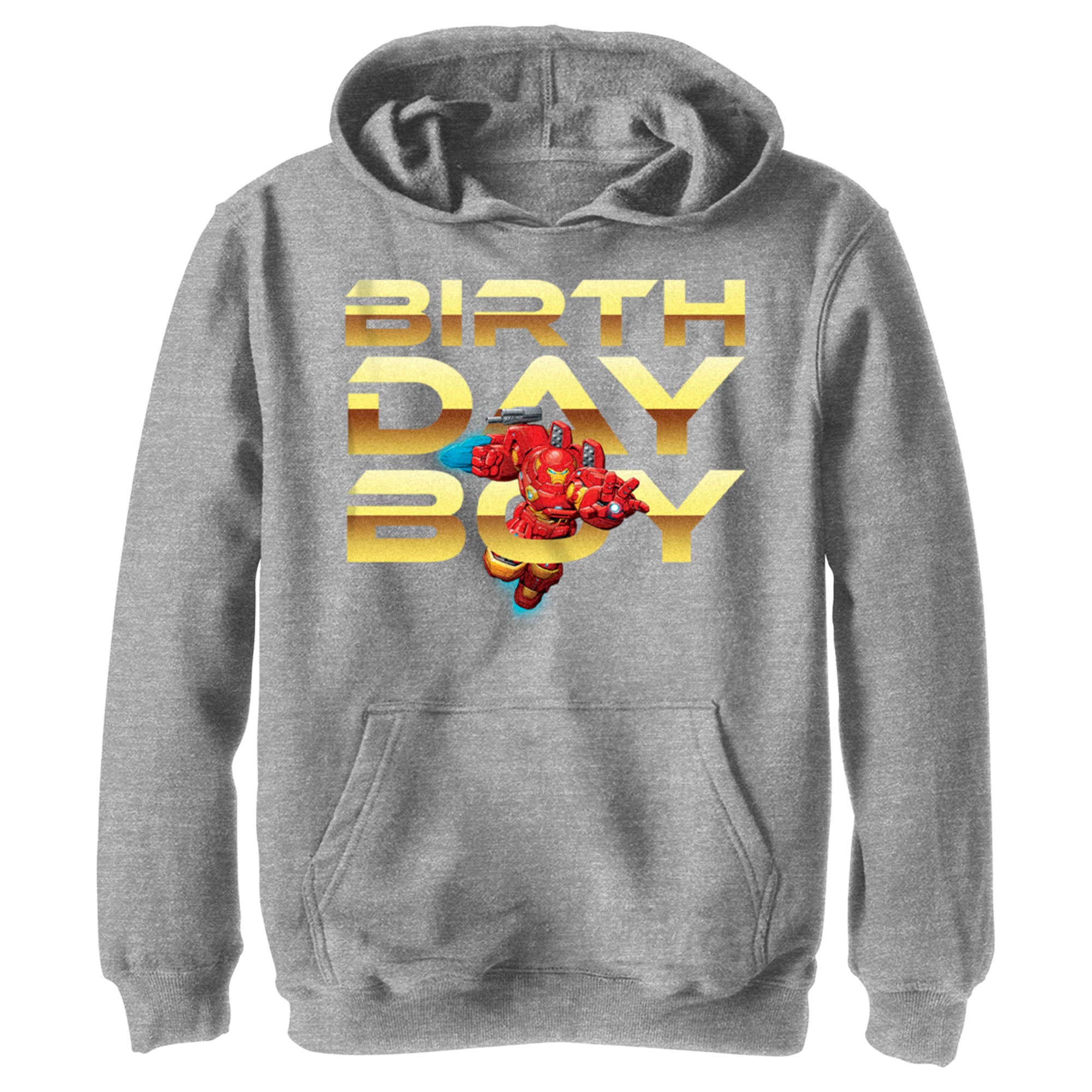 Boy’S Marvel Birthday Boy Hulkbuster Pull Over Hoodie