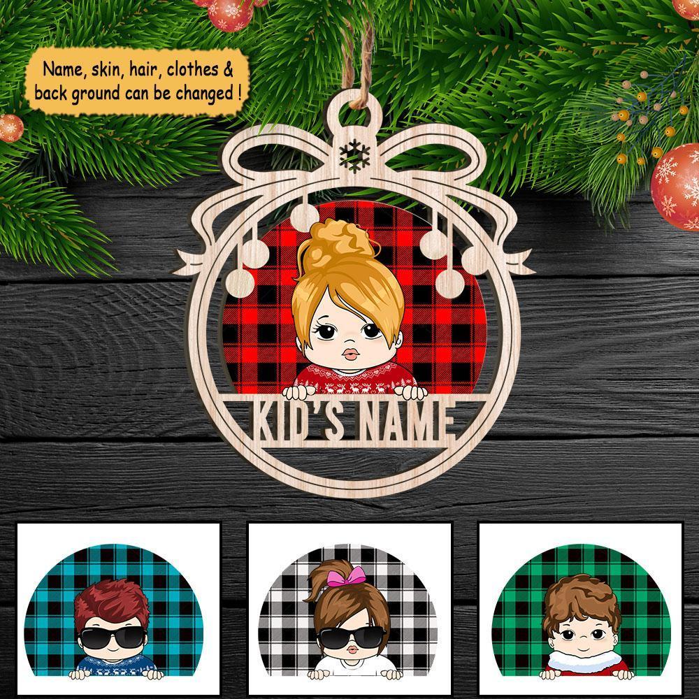 Cute Kid Christmas Personalized Shaped Ornament For Kid, Gift From Family Member Hn98 Uond