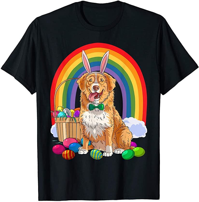 Nova Scotia Duck Tolling Retriever Easter Eggs Bunny Dog T-Shirt