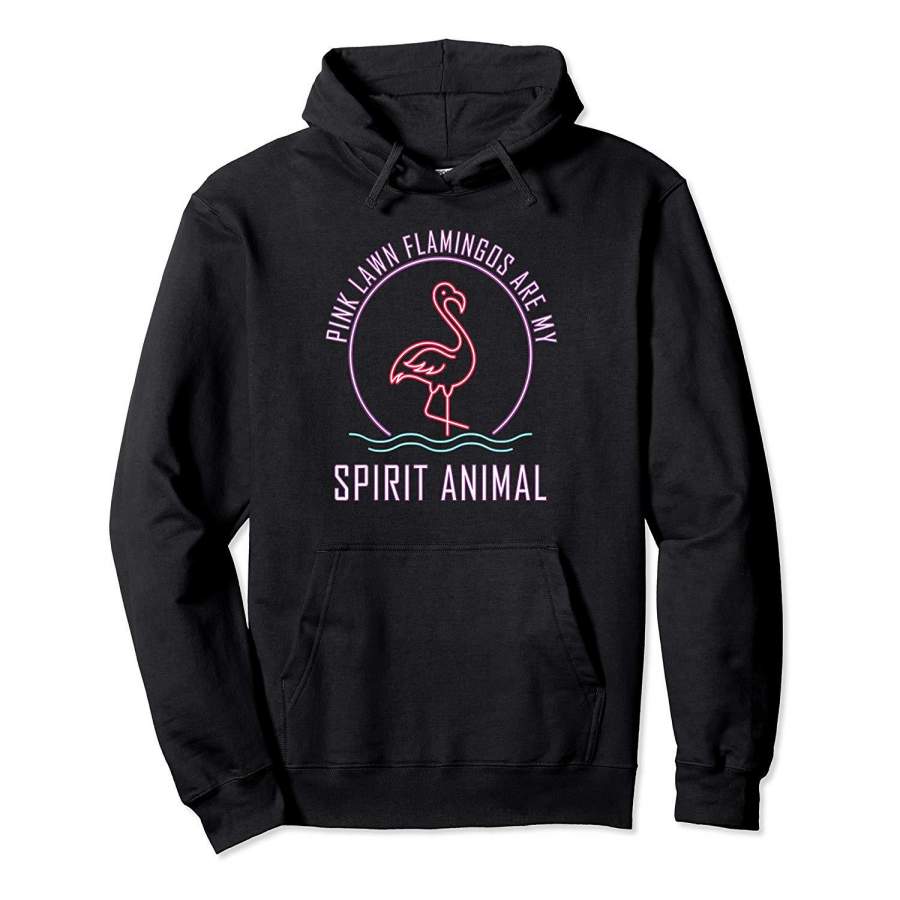 Pink Lawn Flamingos are My Spirit Animal TShirt Men Women Hoodie Premium Tee