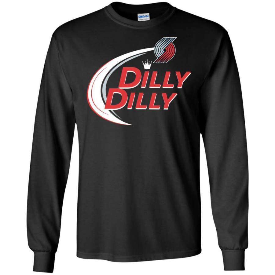 AGR Dilly Dilly Portland Trail Blazers Sport Long Sleeve T-shirt