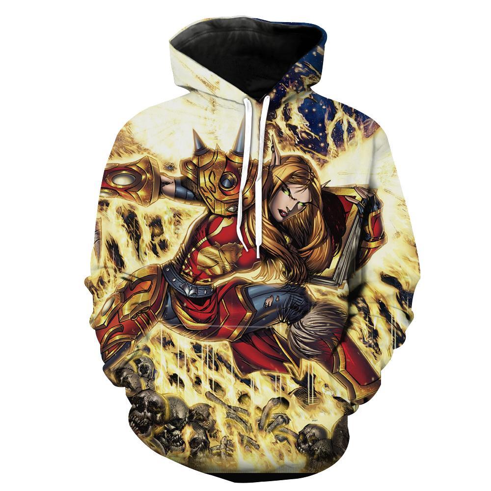 World of Warcraft Paladin Hoodies – Pullover WoW Yellow Hoodie