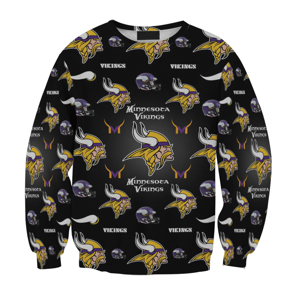 Minnesota Vikings Emblem V14 Gift For Fan 3D Full Printing Sweatshirt