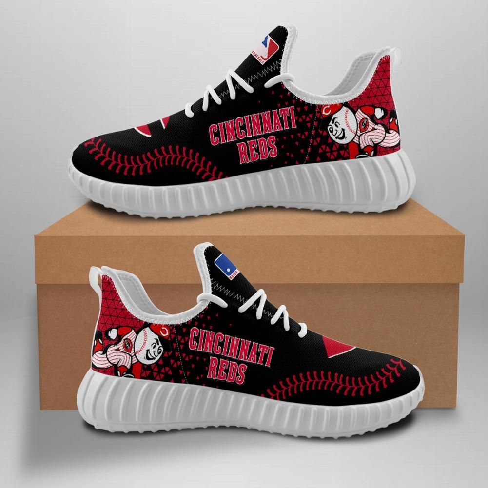 Cincinnati Reds Custom Shoes Sport Sneakers Baseball Yeezy Boost