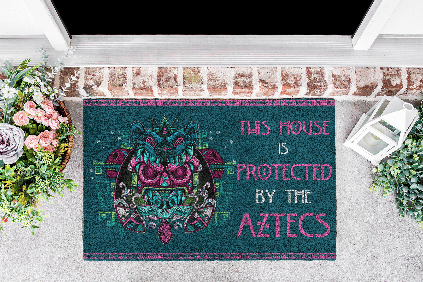 Aztec Welcome To The ?Aztec Descendants 3D All Over Printed Doormat