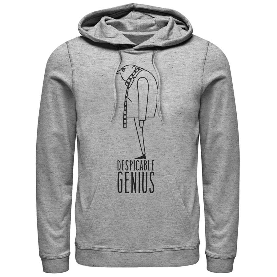 Despicable Me Men’s Evil Genius Gru Profile  Lightweight Hoodie