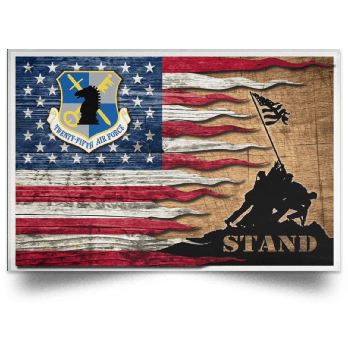 Air Force Intelligence Command Stand For The Flag Satin Landscape Poster