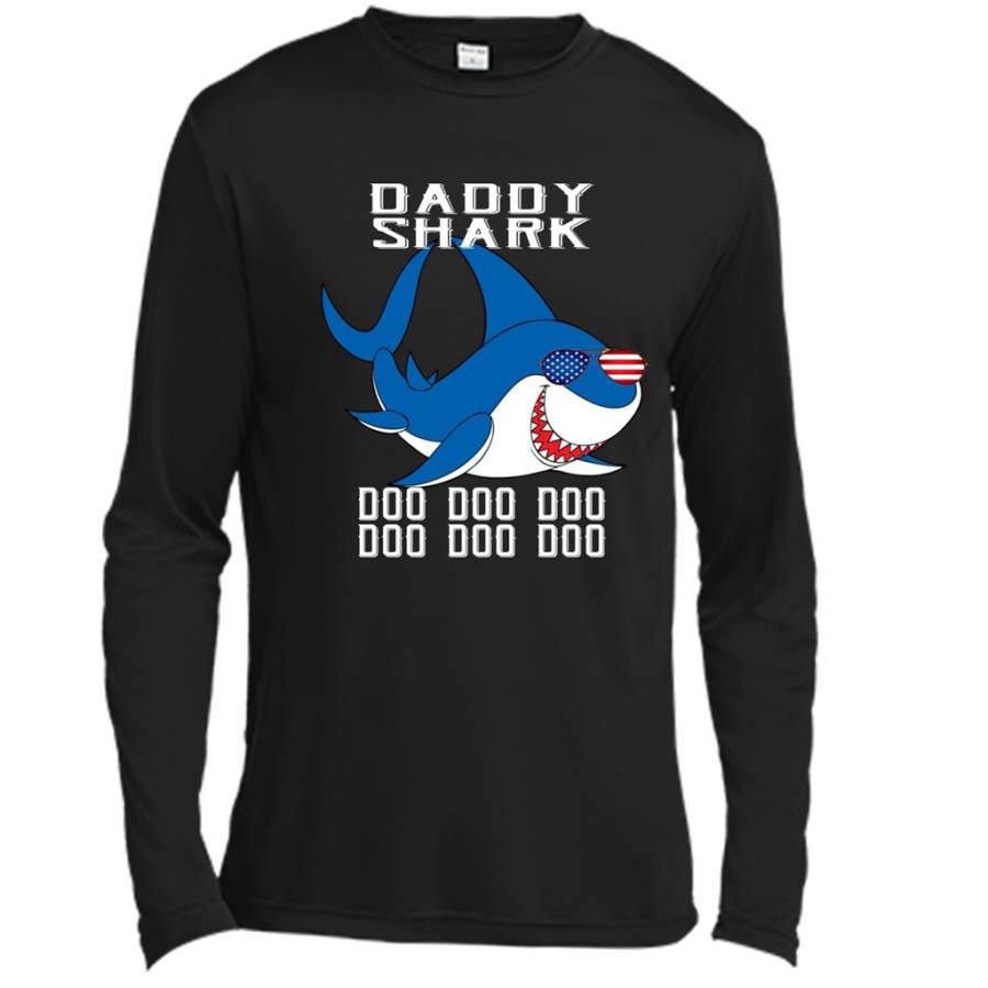 Daddy Shark Doo Doo Doo 3 – Canvas Long Sleeve Shirt