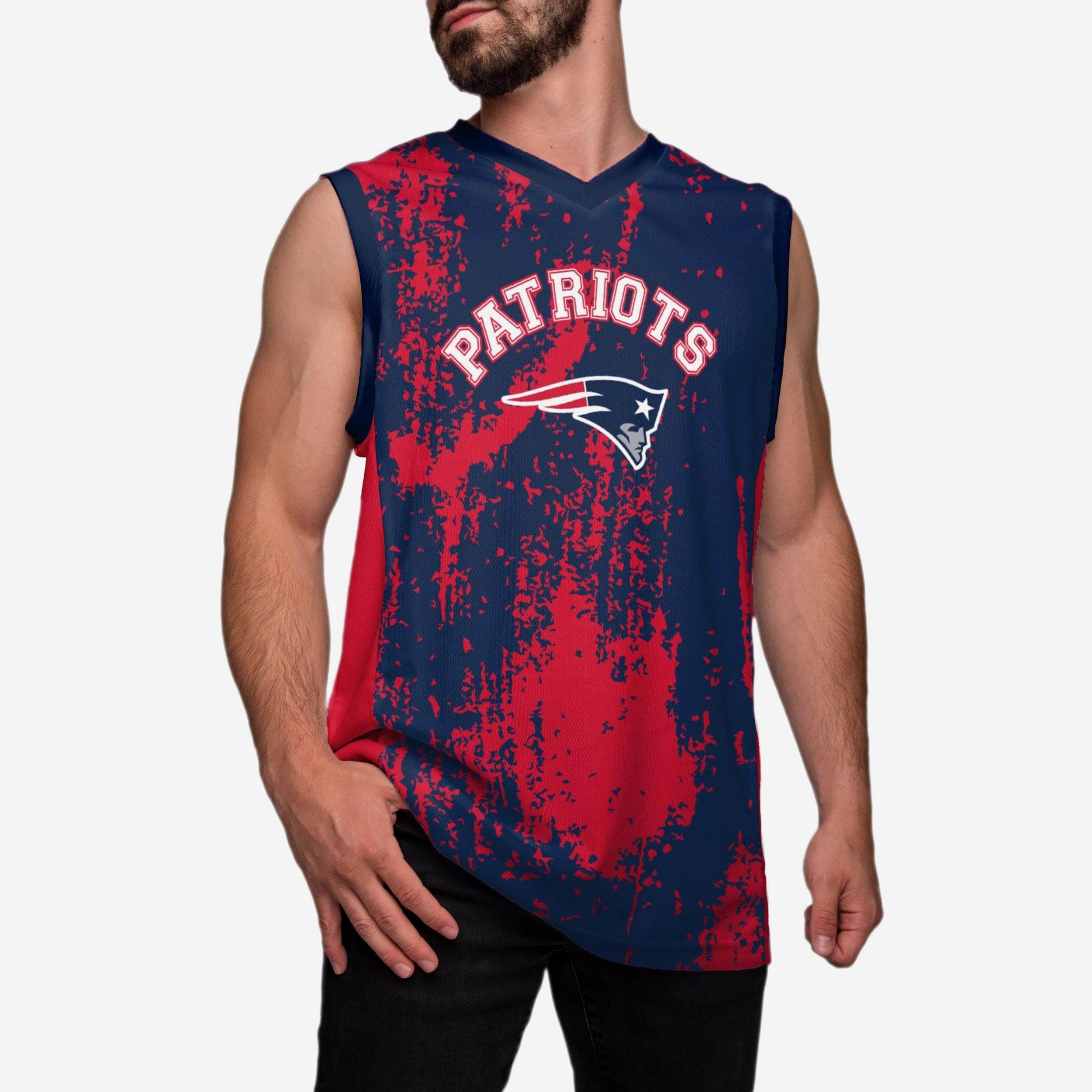 New England Patriots Mesh V-Neck Jersey Tank Top