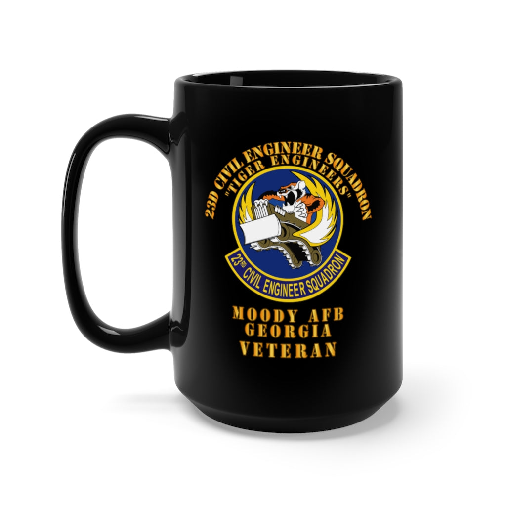 Black Mug 15Oz – Usaf – 23D Civil Engineer Squadron – Tiger Engineers – Moody Afb, Ga