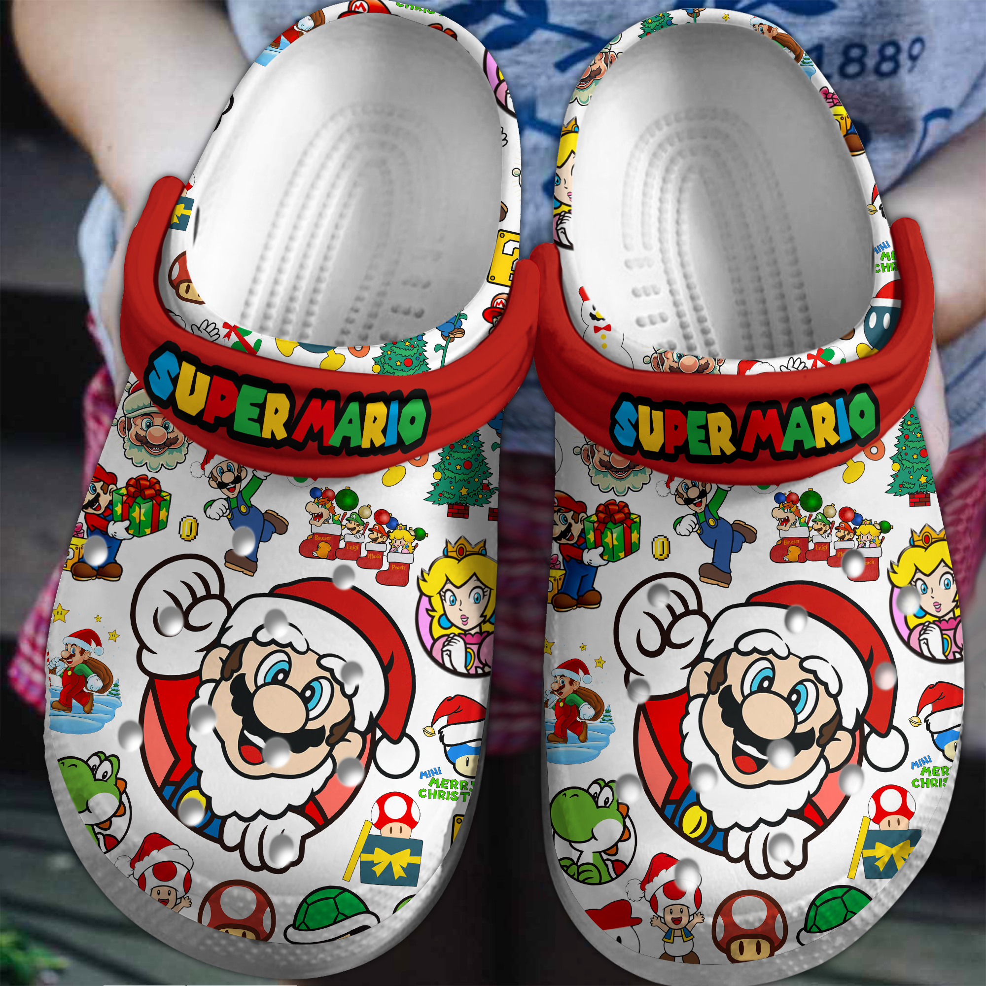 Super Mario Game Crocs Crocband Clogs Shoes Comfortable For Men Women and Kids 3