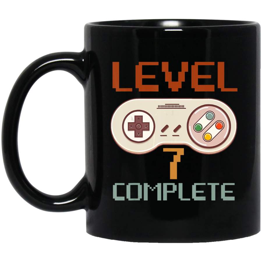 Vintage 80s Gamer 7th Wedding Anniversary Level 7 Complete Coffee Mug