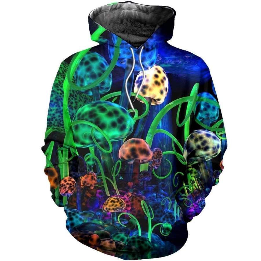 3D ALL OVER PRINTED MUSHROOM TRIPPY SHIRTS