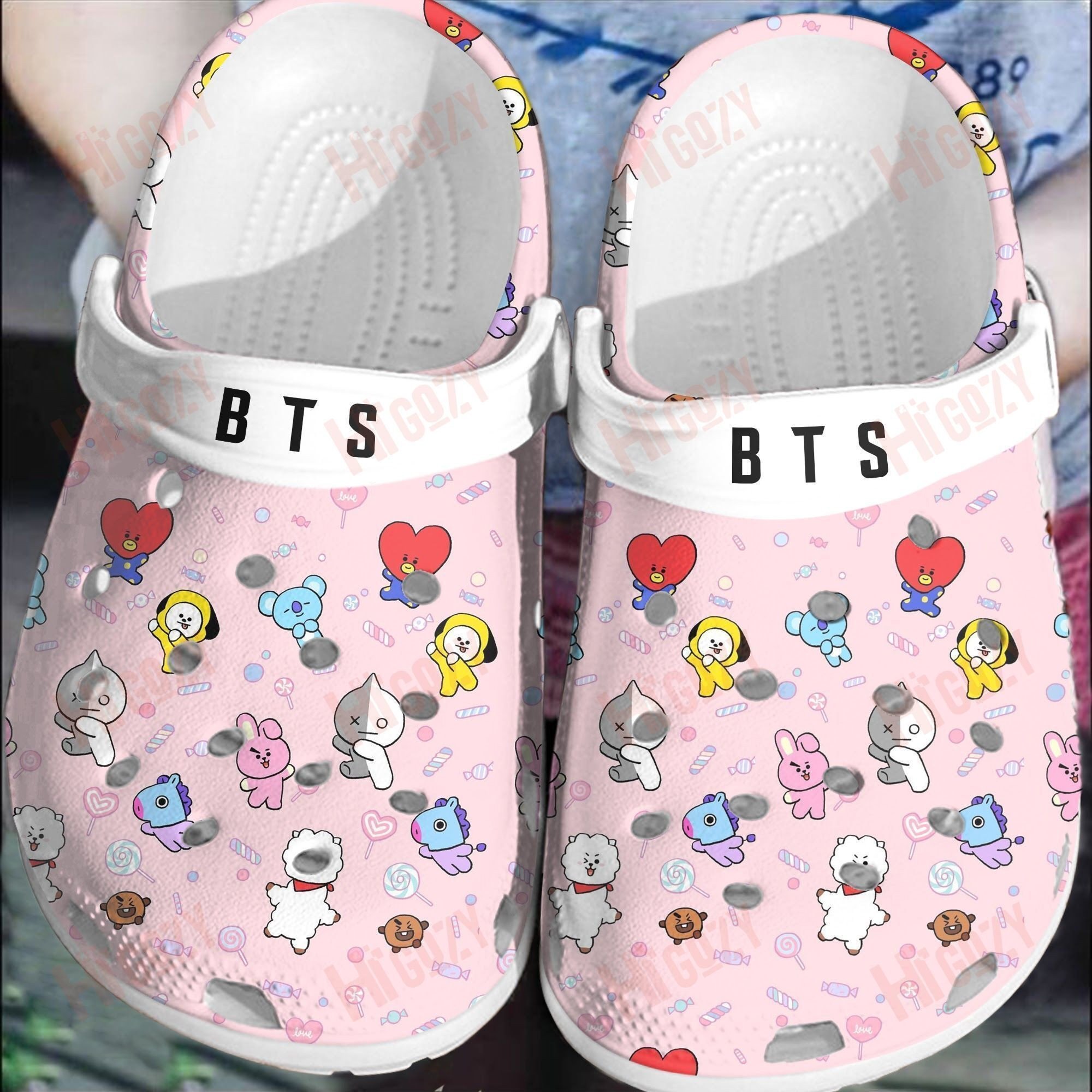 Bts Pink 1 Rubber Clogs Clogband Clogs, Comfy Footwear