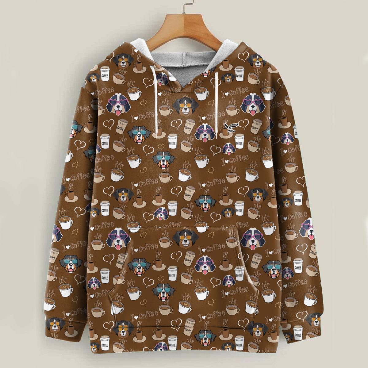 I Love Coffee And Bernese Mountain – Follus Hoodie