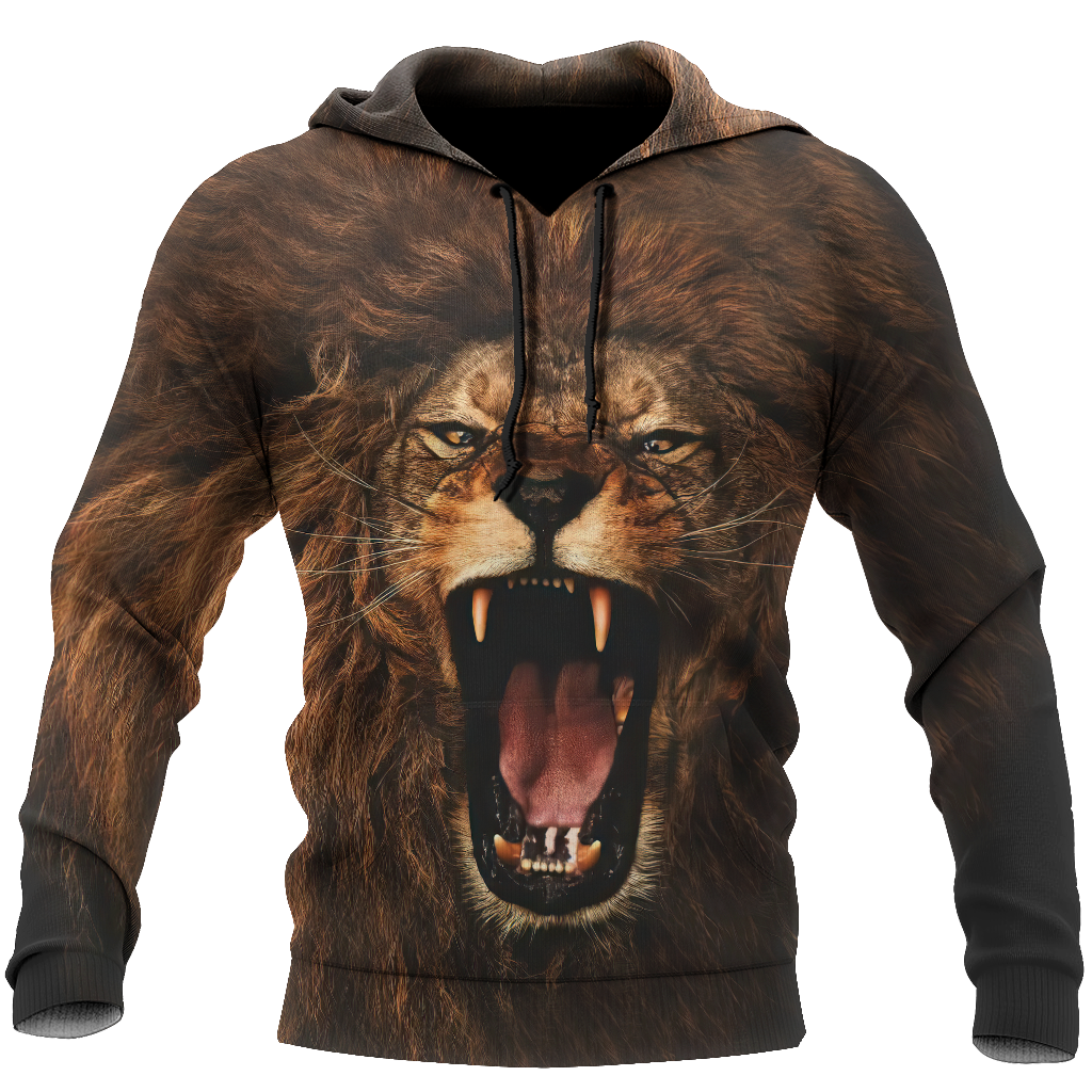 The Alpha King Lion Over Printed Hoodie