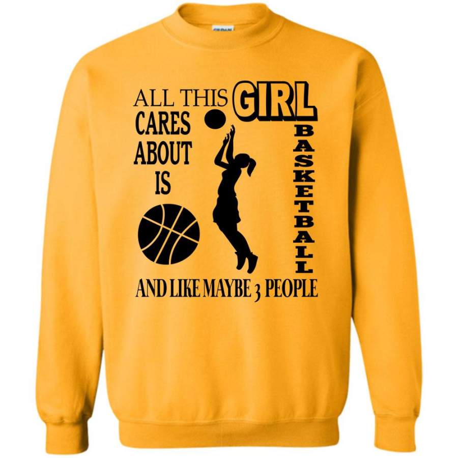 Coolest Baseketball Girl T Shirt, All This Girl Cares About Is Baseketball Sweatshirt