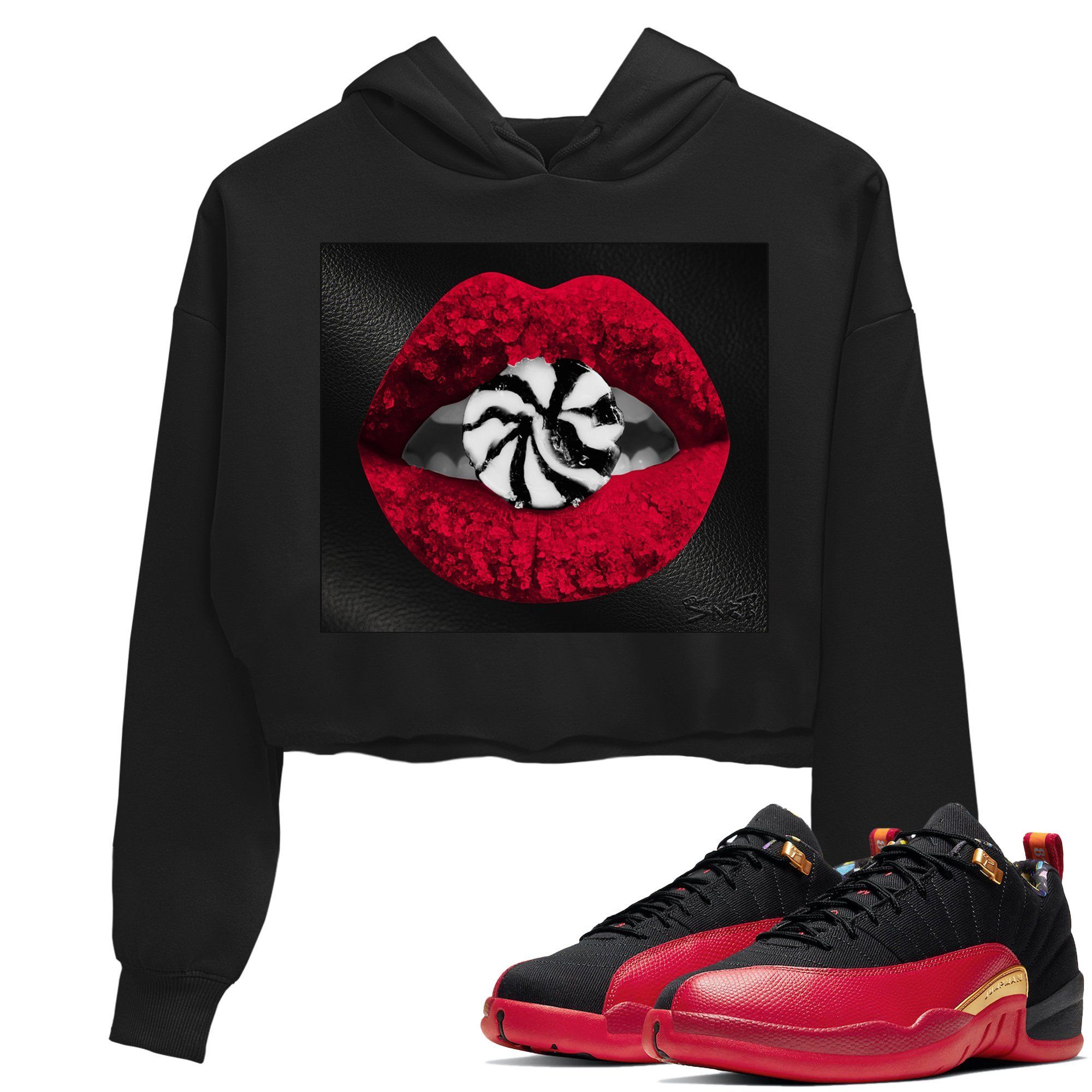 Lips Candy Crop Hoodie – Air Jordan 12 Super Bowl