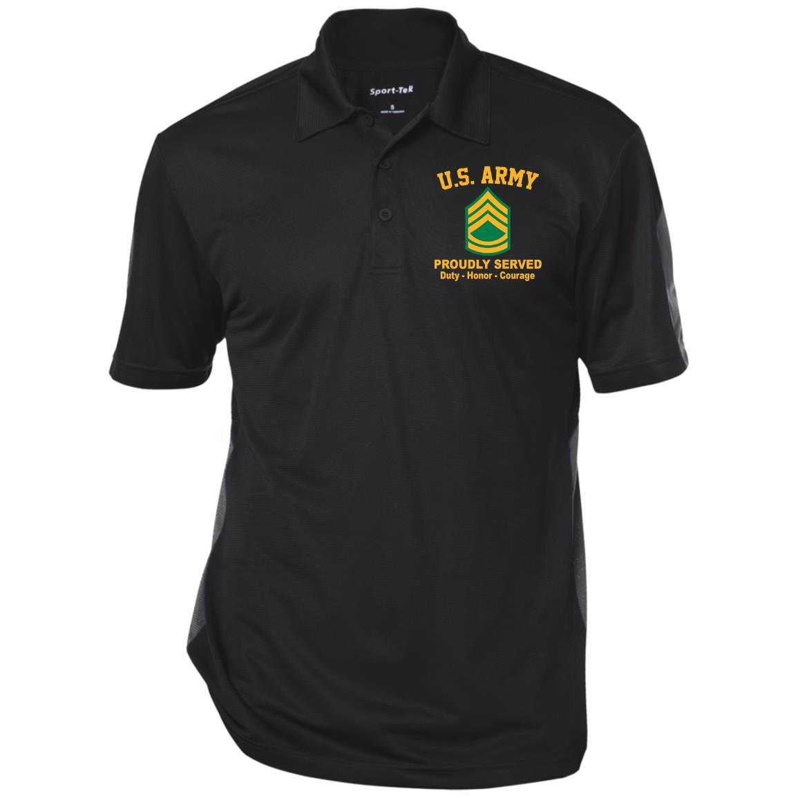 US Army E-7 Sergeant First Class E7 SFC Noncommissioned Officer Ranks Performance Printed Polo Shirt