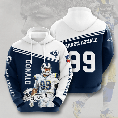 Sports Team Aaron Donald Los Angeles Rams No477 Hoodie 3D