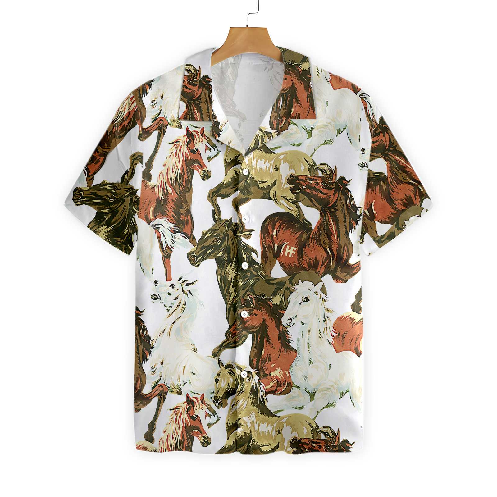 Horses Painting Shirt For Men Hawaii Ha21086