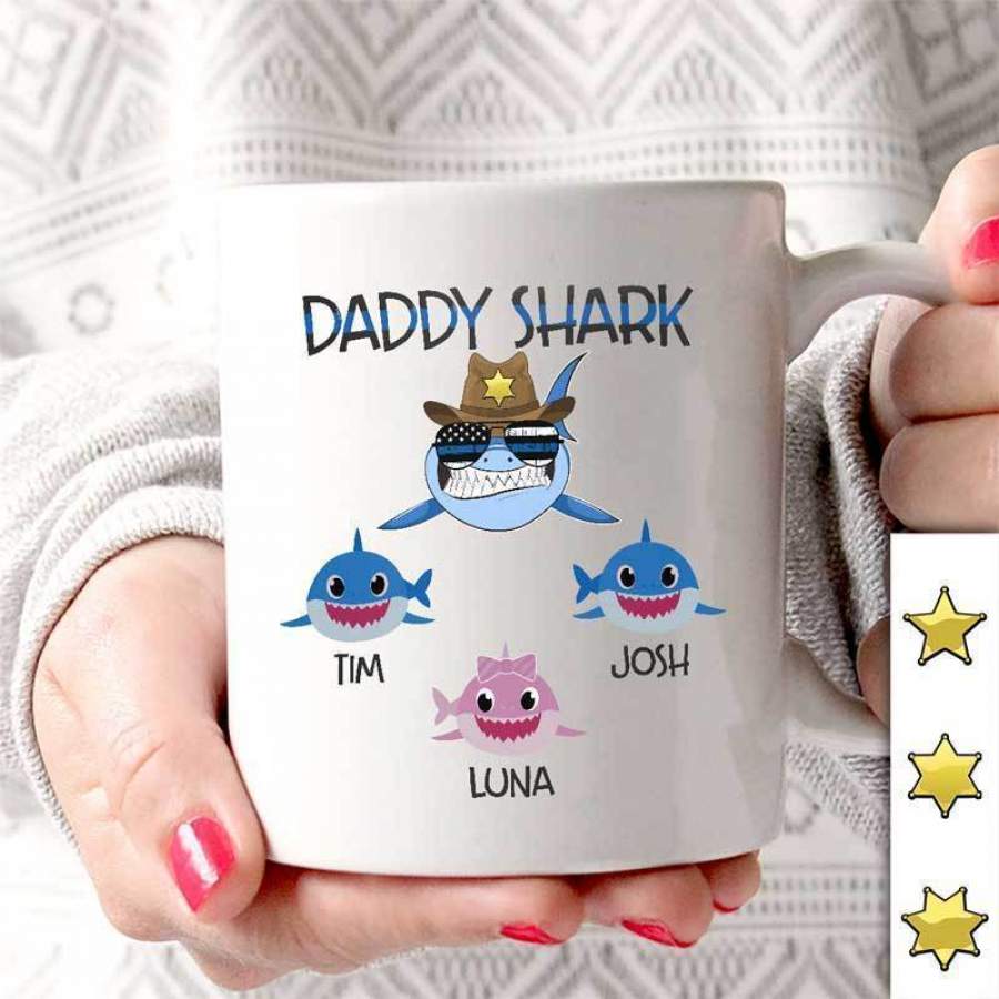 Sheriff Deputy Sheriff Daddy Shark Personalized Mug