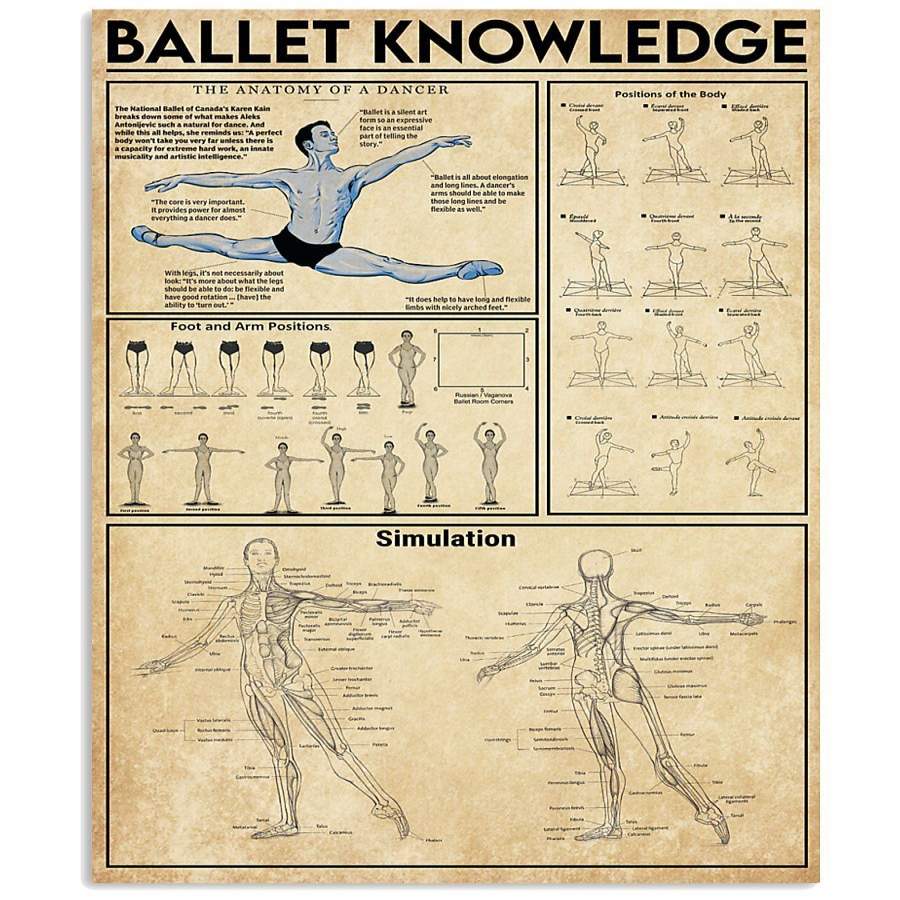 Ballet Knowledge Custom Design Gift For Ballet Dancer Vertical Poster