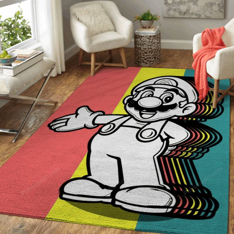 SUPER MARIO – Pop Art Rainbow Rug Mats – Carpet