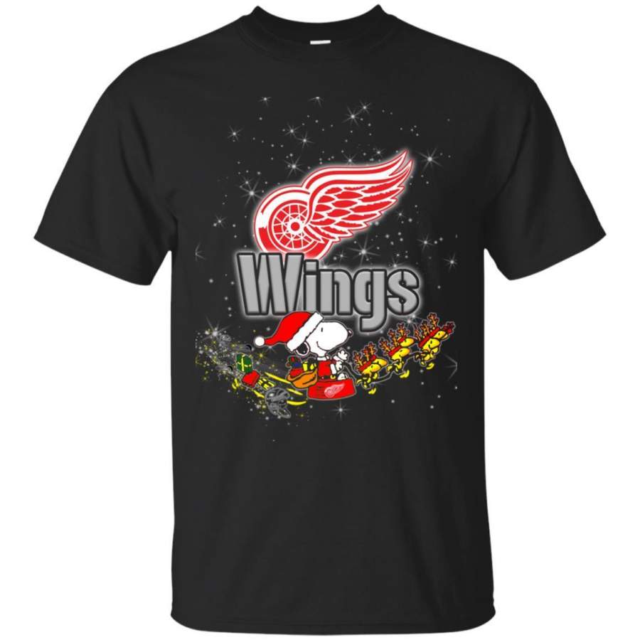 Snoopy Christmas Detroit Red Wings T Shirts