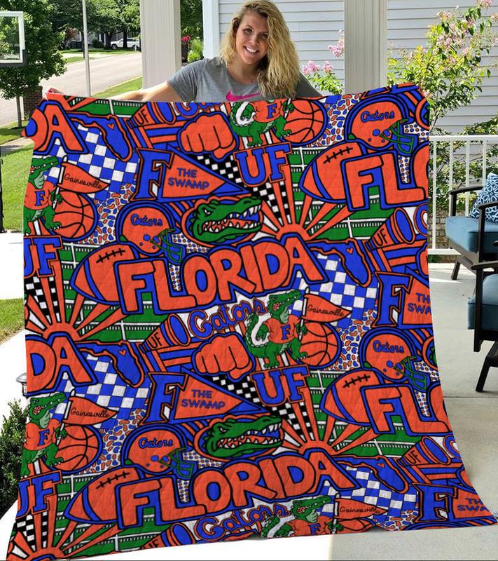 Florida Gators Football Quilt Blanket Best Gift For Fans V880-Hao1