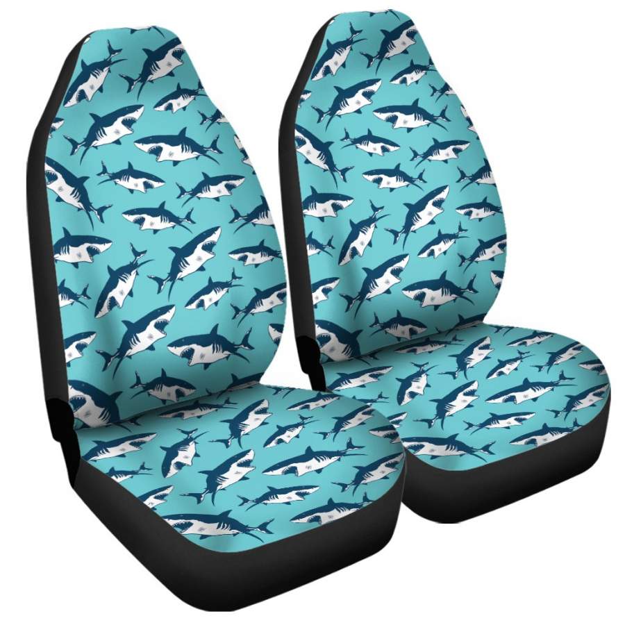 Angry Shark Pattern Print Universal Fit Car Seat Covers