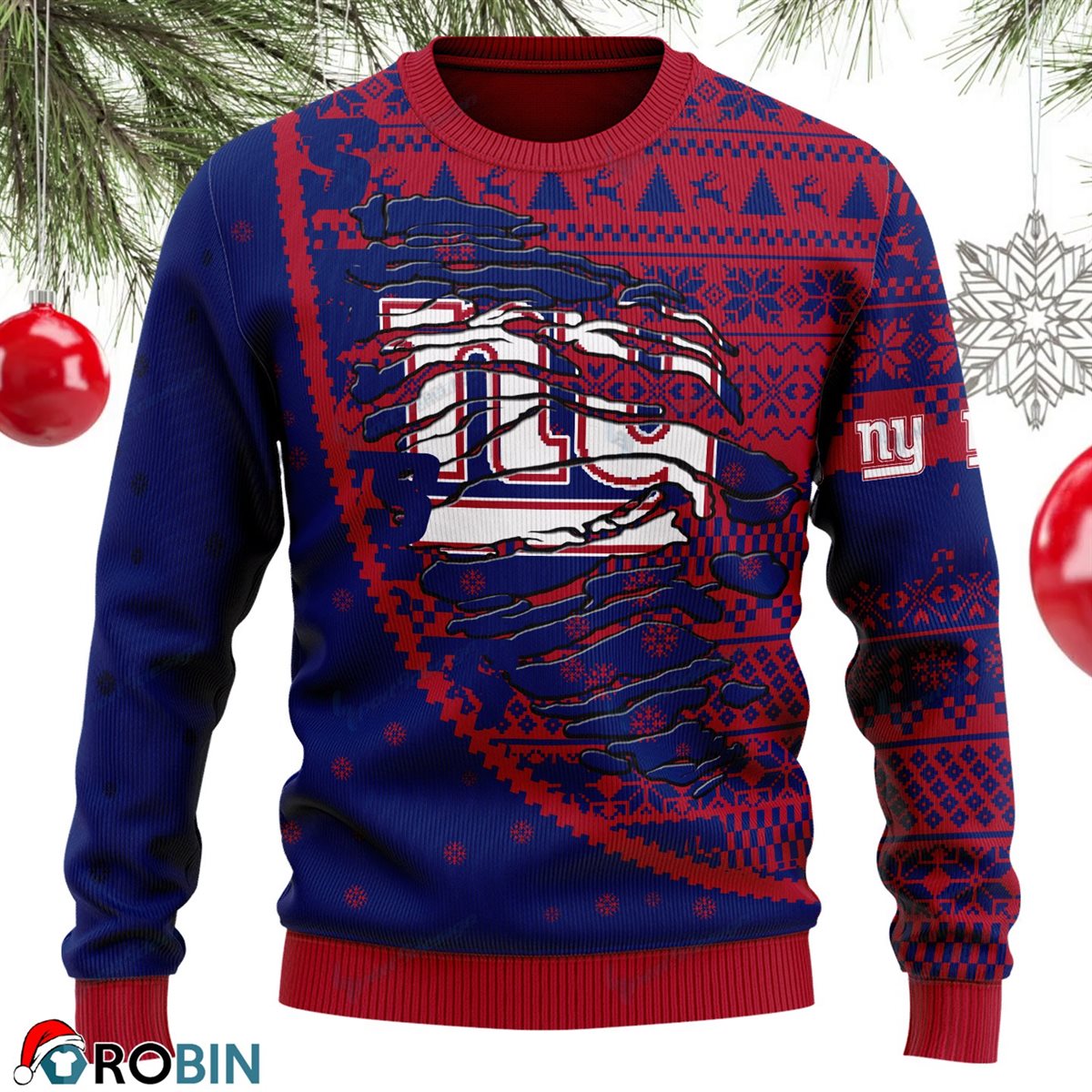 New York Giants Football Gift For Fan Ugly Wool Sweater Christmas Sweatshirt 138Rbsw