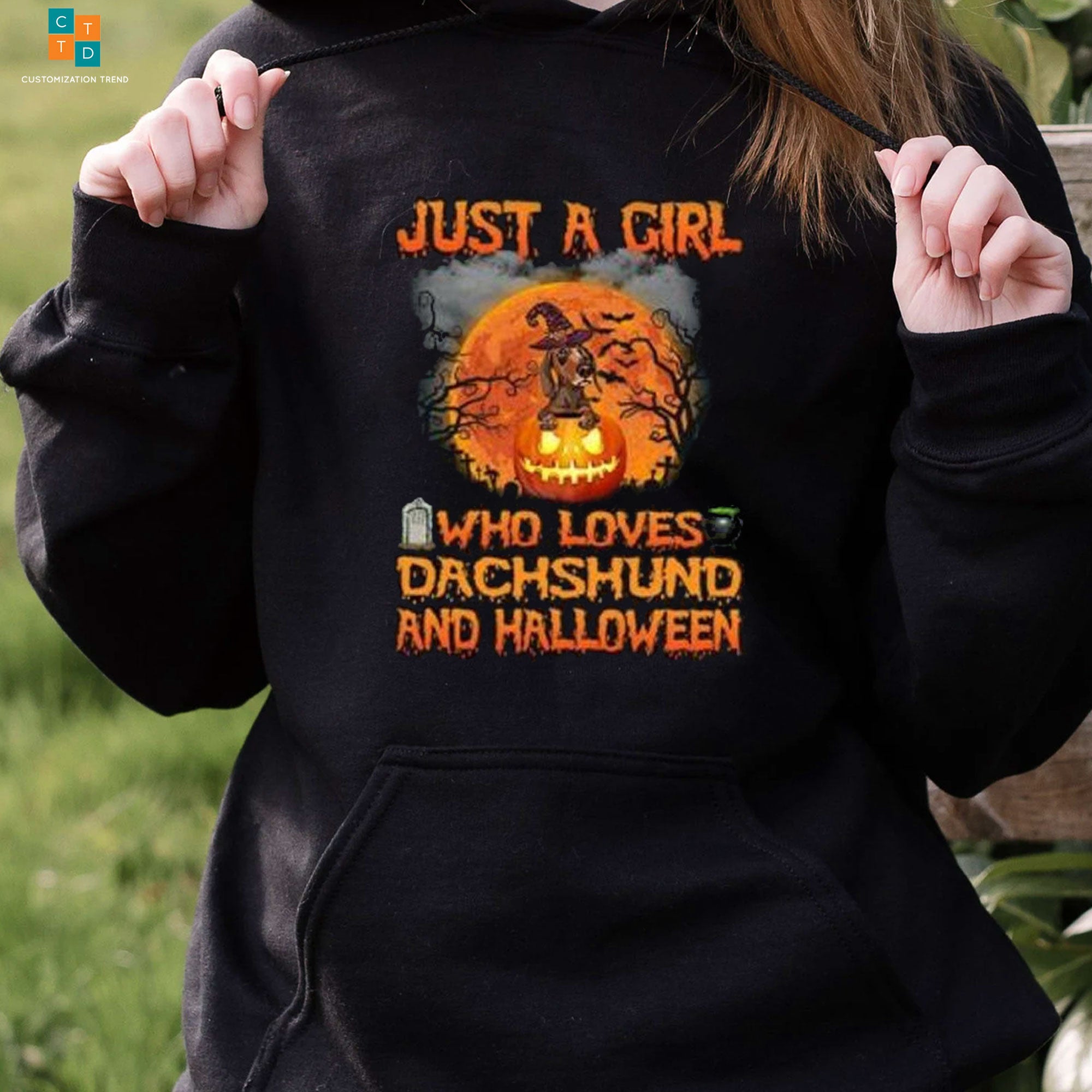 Just A Girl Who Loves Dachshund Halloween Shirt, Hoodie