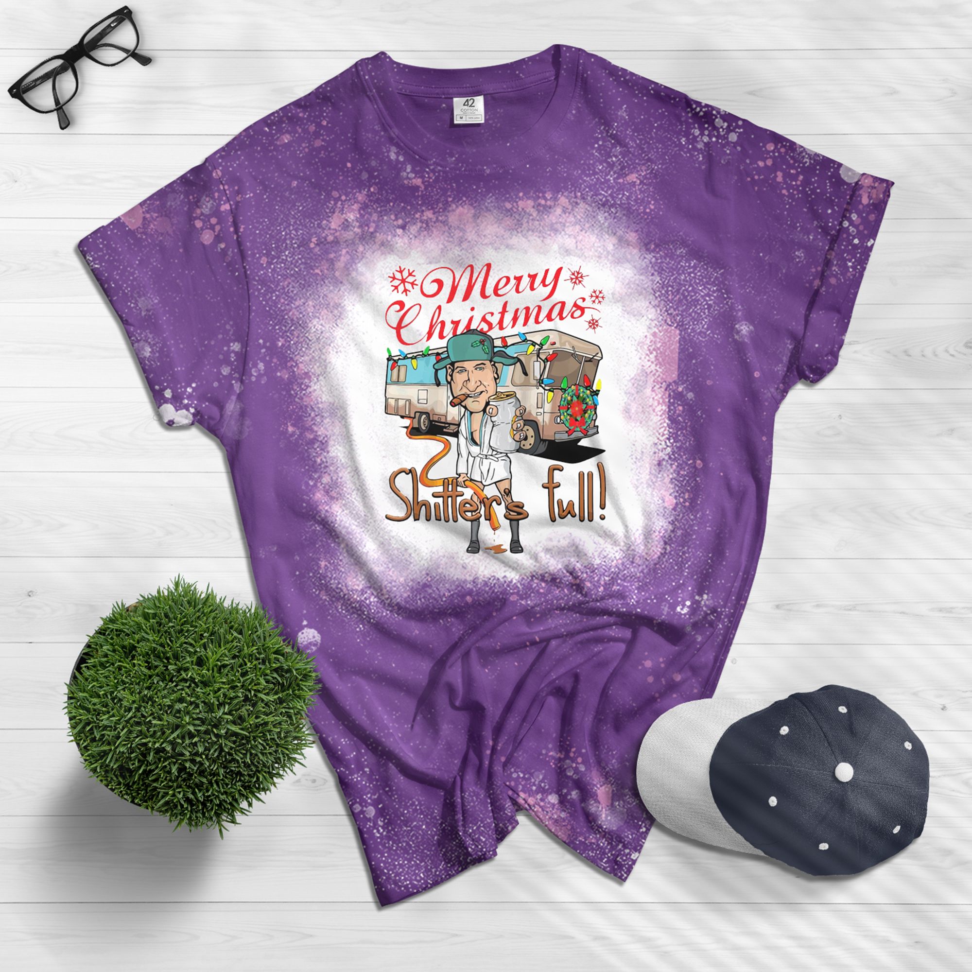 Pradatshirt Christmas Gifts Merry Christmas The Shitter'S Bleached, Holiday Shirt, Christmas Gift, Christmas Shirts, Funny Christmas