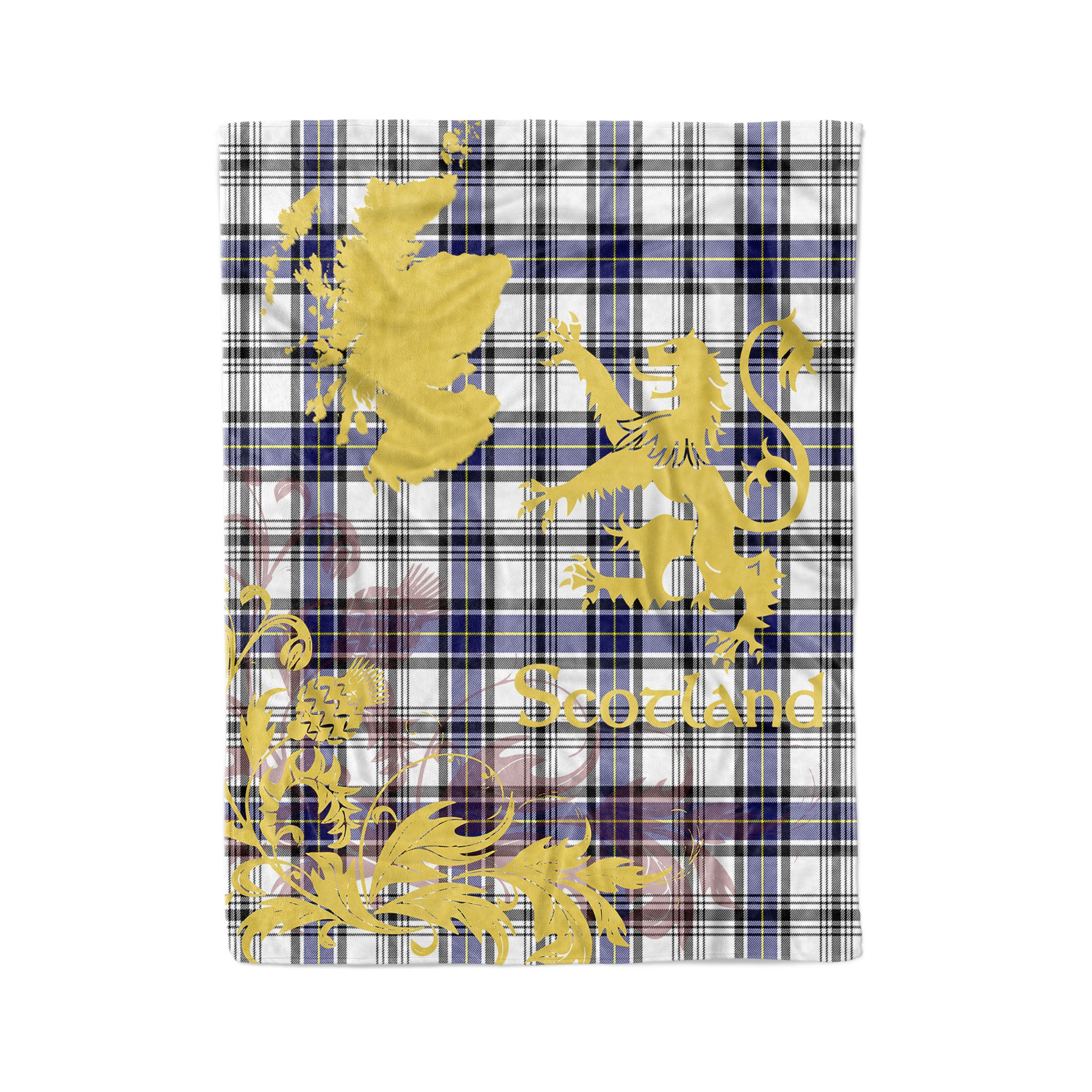 Tartan Plaid Fleece Blanket Tartan Blanket Thistle And Lion Scottish Clan Hannay Plaid Blanket