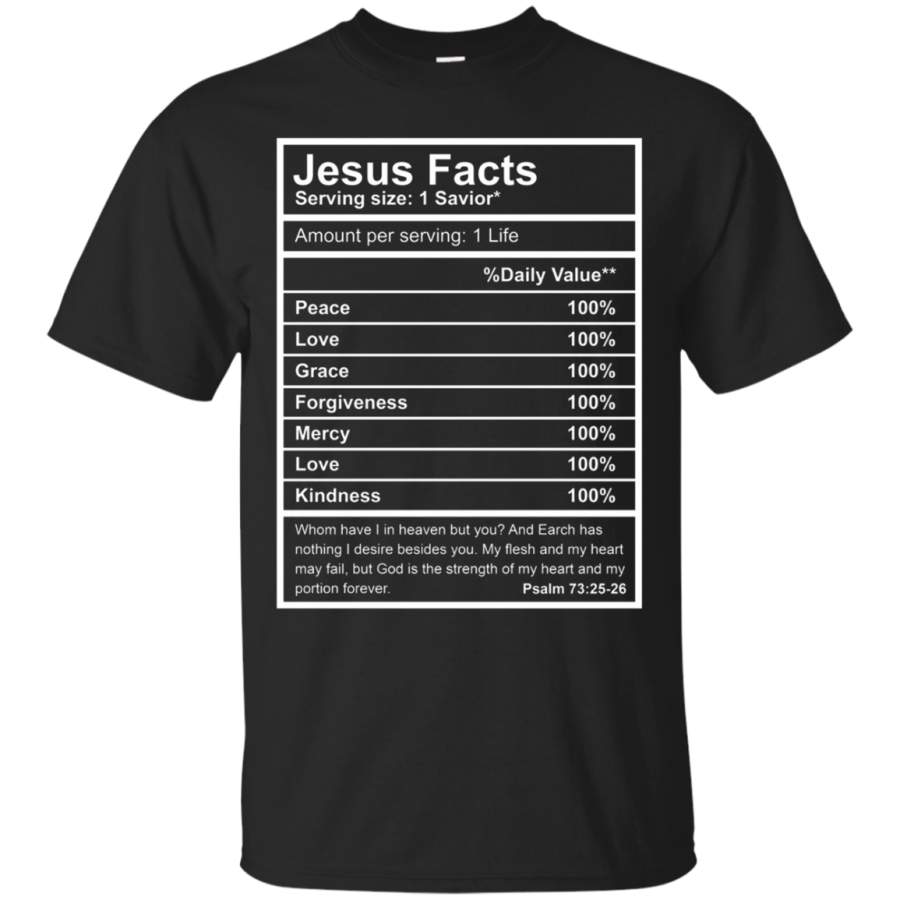 AGR Jesus Nutritional Facts Shirt Christian Religious Love Gift