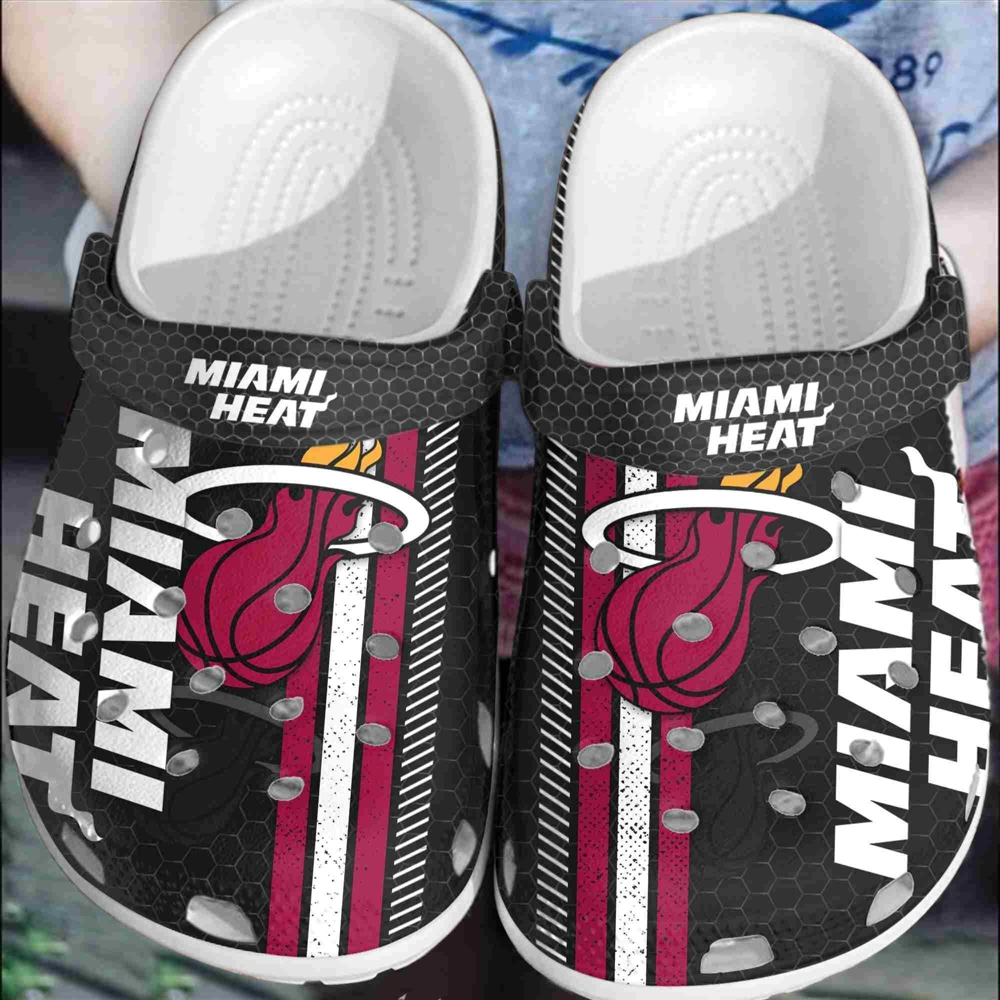 Miami Heat Basketball Club Crocband Shoes Comfortable Clogs For Men Women