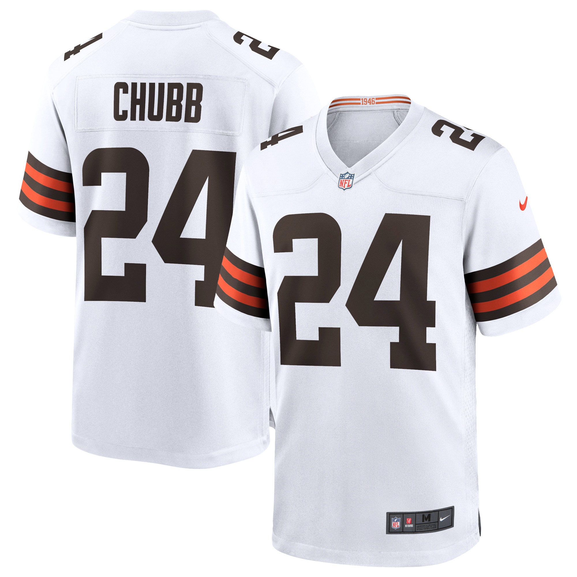 Nick Chubb Cleveland Browns Game Jersey – White