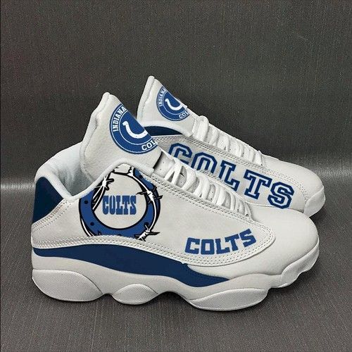 Indianapolis Colts Football Team Custom Tennis Air Jordan 13 Shoes Sport Sneakers