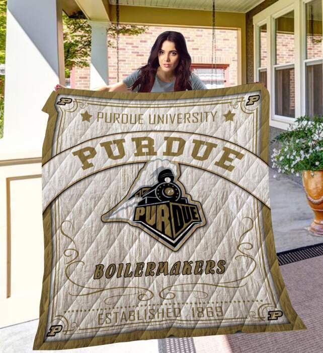 Purdue Boilermakers Football 13D Quilt Blanket, Fleece Blanket