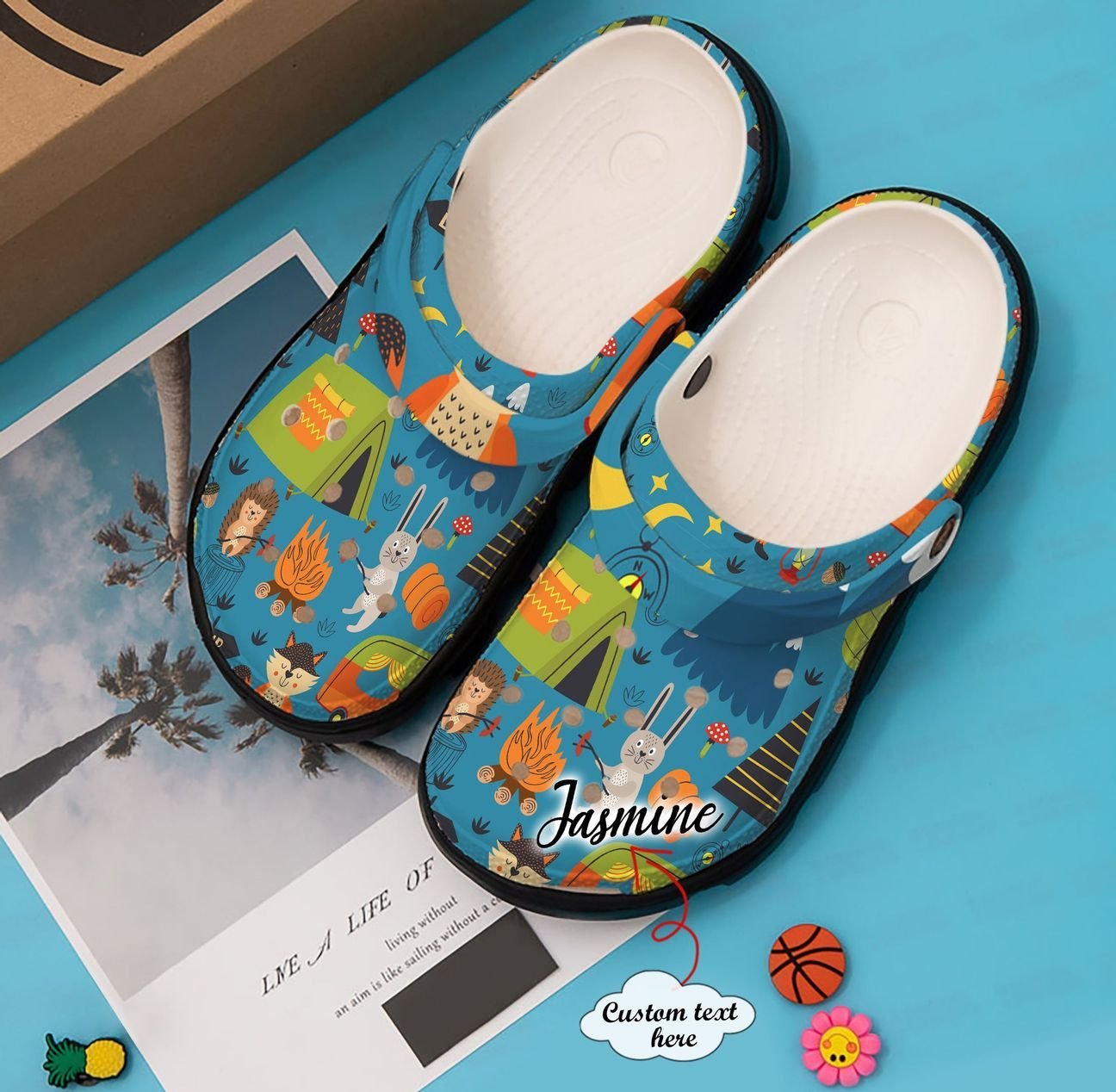 Camping Personalized Clog, Custom Name, Text, Color, Number Fashion Style For Women, Men, Kid, Print 3D Camping Animals