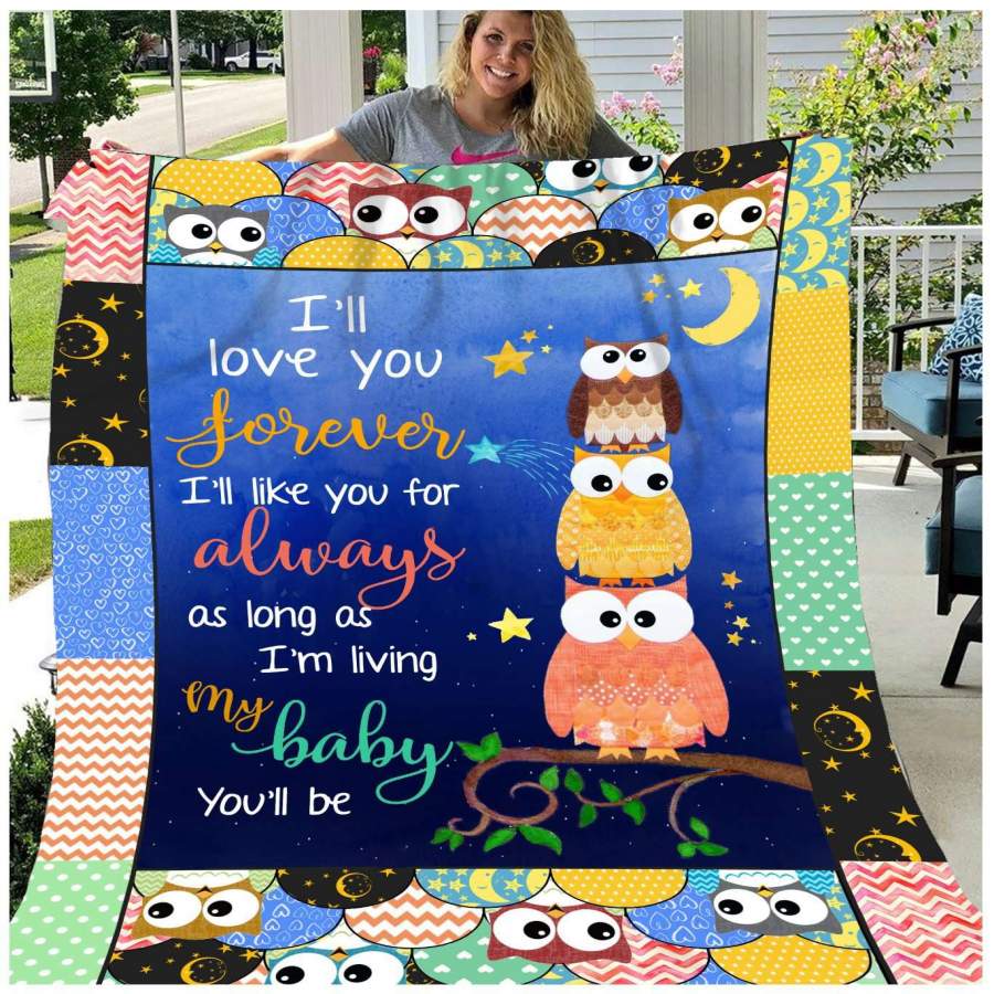 Blanket Giving Owl Lovers I’ll Love You Forever